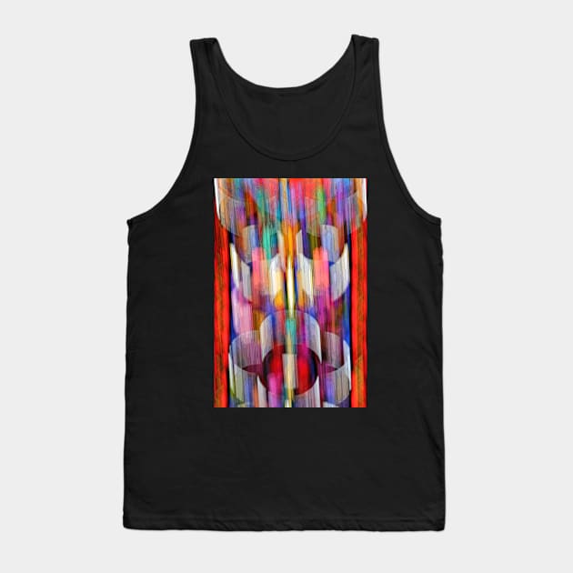 STAINED GLASS MULTI-COLOURED DISPLAY Tank Top by mister-john